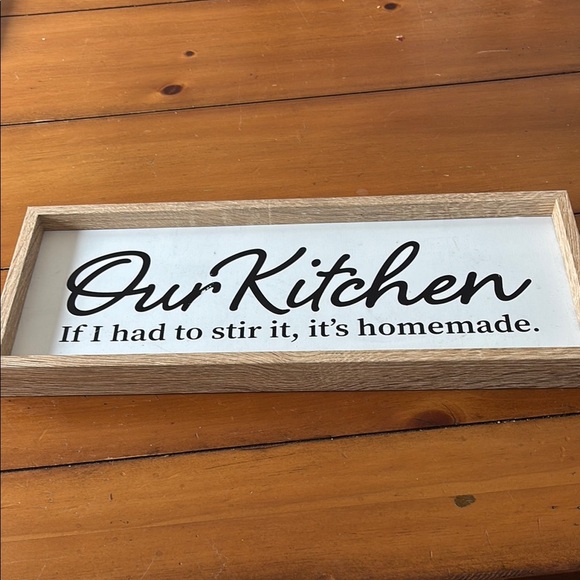 Rustic Wall Sign White & Brown Our Kitchen if I had to stir it, it’s homemade - Picture 1 of 6
